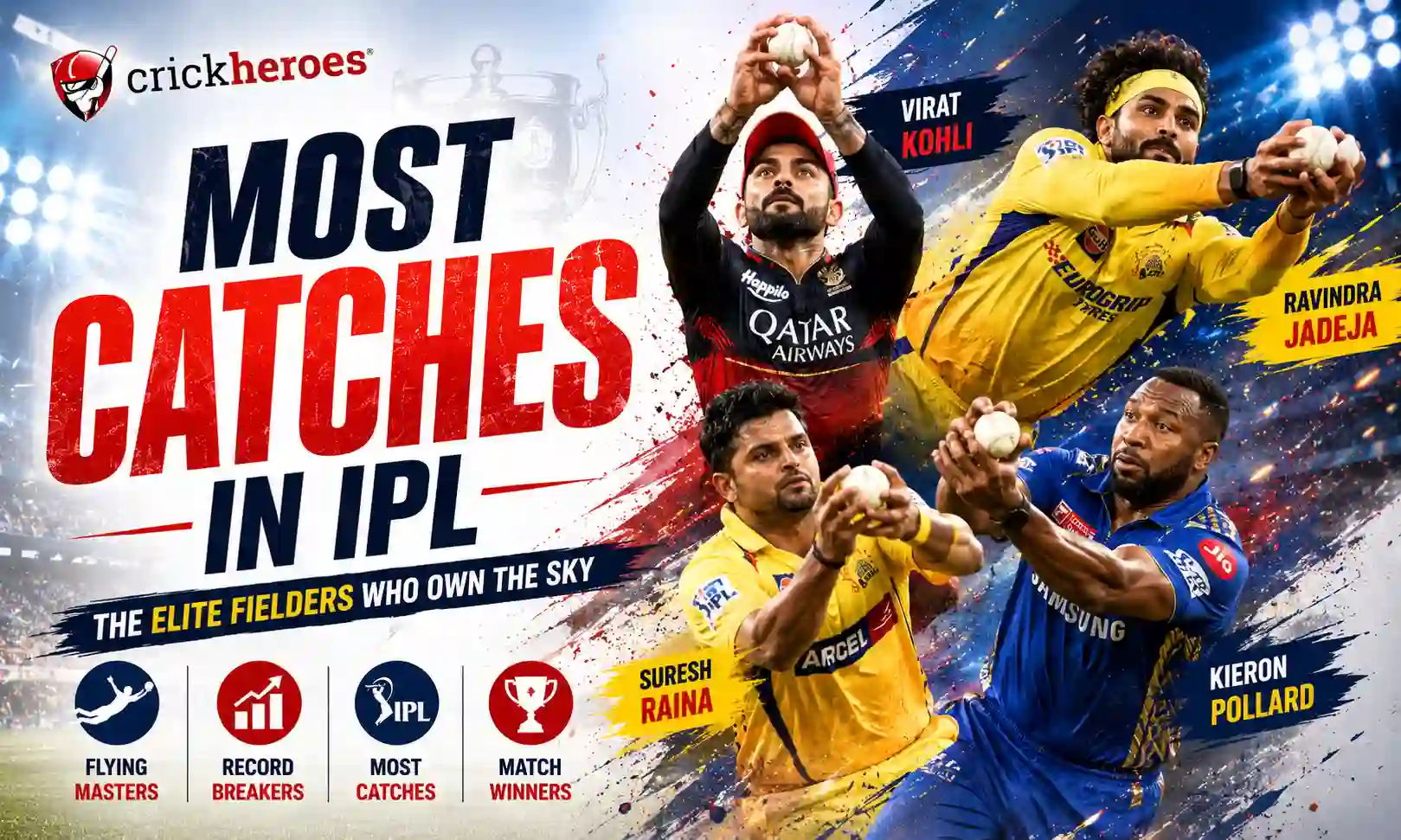 most catches in ipl